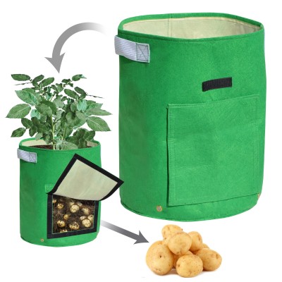 Strong Camel Garden Potato Grow Bag Planter Bag Felt Fabric for Vegetables Container Tub w Access Flap 1 PACK   566957826